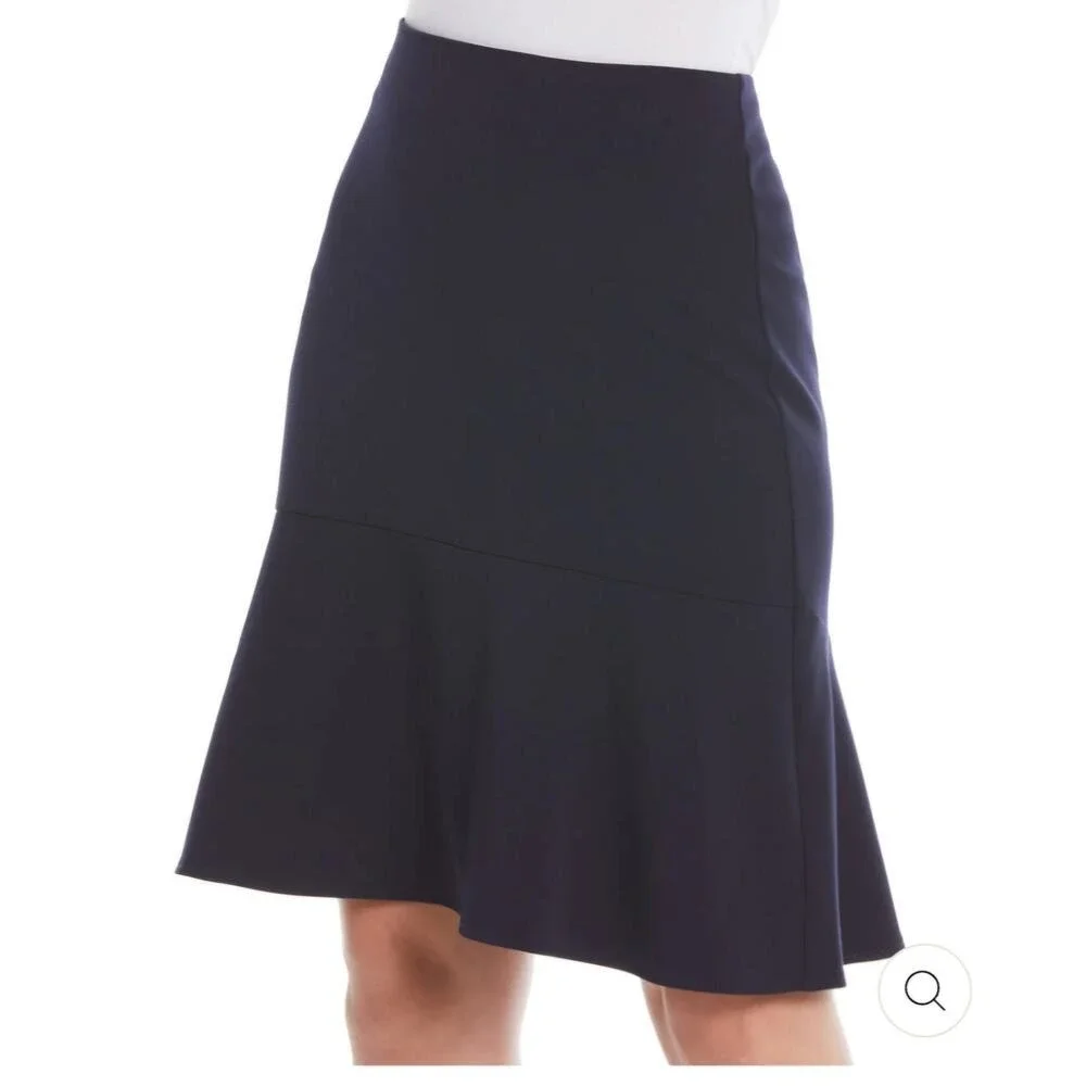 Rafaella Black‎ Flared Hem Knee Length Skirt Size 8 Business Casual Work